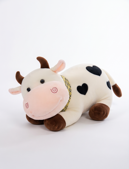 Cow Soft Toys Pet Animal Adorable Standing Cow with Smiling Face Stuffed Animal Soft Doll Toy for Kids Soft Plush Stuff Toy | for Boys, Girls, Babies, Kids