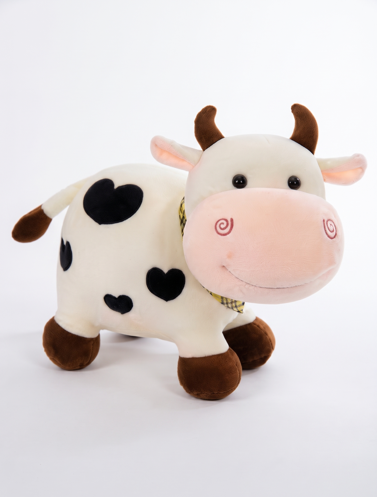Cow Soft Toys Pet Animal Adorable Standing Cow with Smiling Face Stuffed Animal Soft Doll Toy for Kids Soft Plush Stuff Toy | for Boys, Girls, Babies, Kids