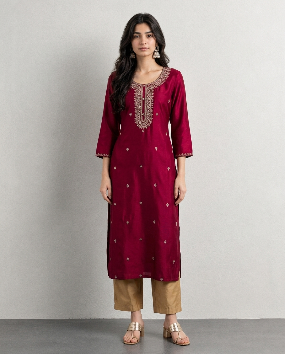 Elegant Silk Kurta for Women